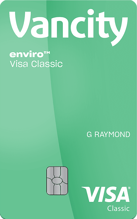 Vancity enviro Visa Classic with Low Interest Rate card art